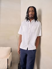 White Textured Short Sleeve Shirt - Image 1 of 7