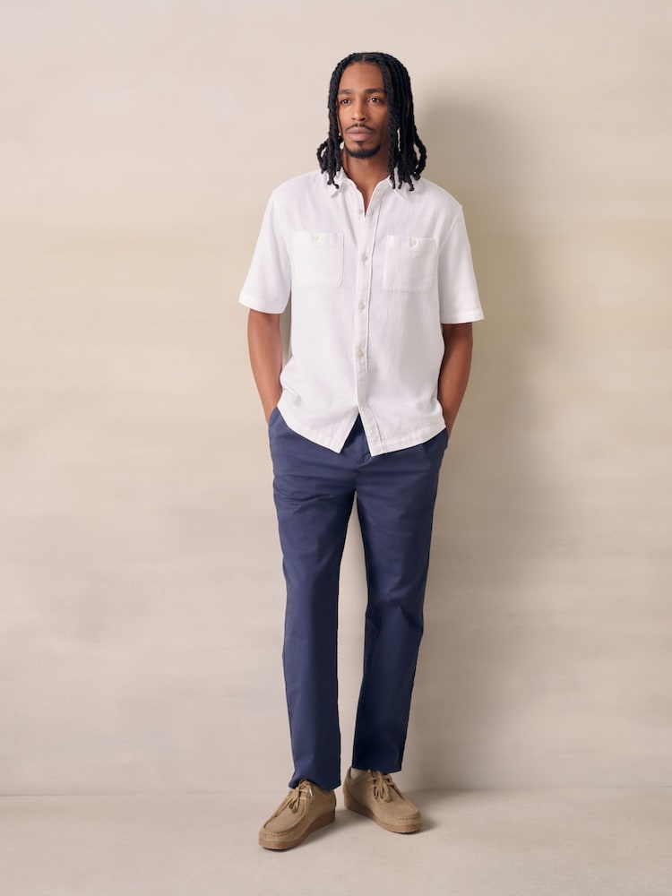 White Textured Short Sleeve Shirt - Image 2 of 7