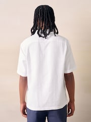 White Textured Short Sleeve Shirt - Image 3 of 7