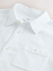 White Textured Short Sleeve Shirt - Image 6 of 7