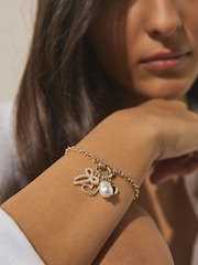 Gold Tone Interchangeable Charm Bracelet - Image 2 of 5