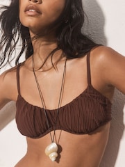 Shell Drop Pendant Cord Long Necklace - Image 3 of 7