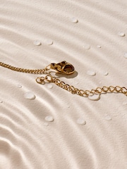 Gold Tone Waterproof Stainless Steel Spinner Necklace - Image 5 of 5