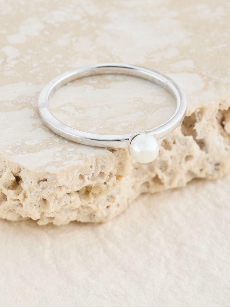 Sterling Silver Pearl Effect Ring - Image 1 of 3