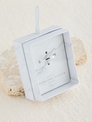 Sterling Silver Pearl Effect Ring - Image 6 of 6