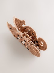 لون طبيعي - Raffia Seahorse Claw Clip - Image 4 of 5