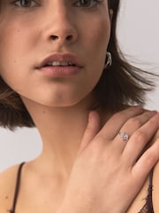 Sterling Silver Cluster Stone Ring - Image 2 of 5