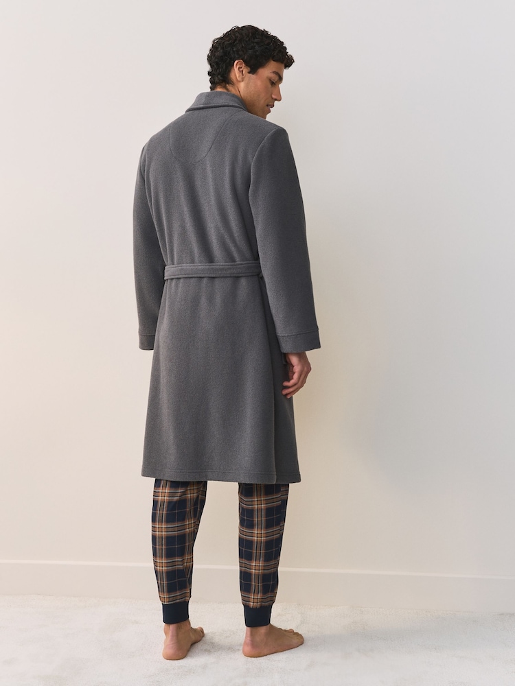 Grey Supersoft Towelling Dressing Gown - Image 2 of 7