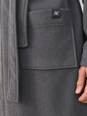 Grey Supersoft Towelling Dressing Gown - Image 4 of 7