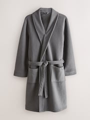 Grey Supersoft Towelling Dressing Gown - Image 5 of 7