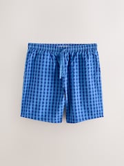 Blue/Green Woven Check Pyjamas Shorts 2 Pack - Image 9 of 11