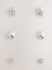 Sterling Silver Stud Earrings 3 Pack - Image 1 of 3