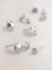 Sterling Silver Stud Earrings 3 Pack - Image 3 of 3