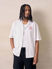 White Lobster Textured Short Sleeve Shirt - Image 1 of 4