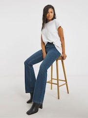 Simply Be Blue 24/7 Flared Jeans - Image 4 of 4