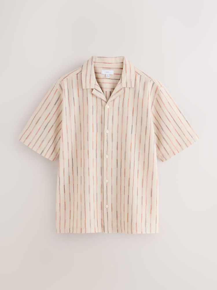 Ochre Yellow Textured Short Sleeve Shirt - Image 1 of 3