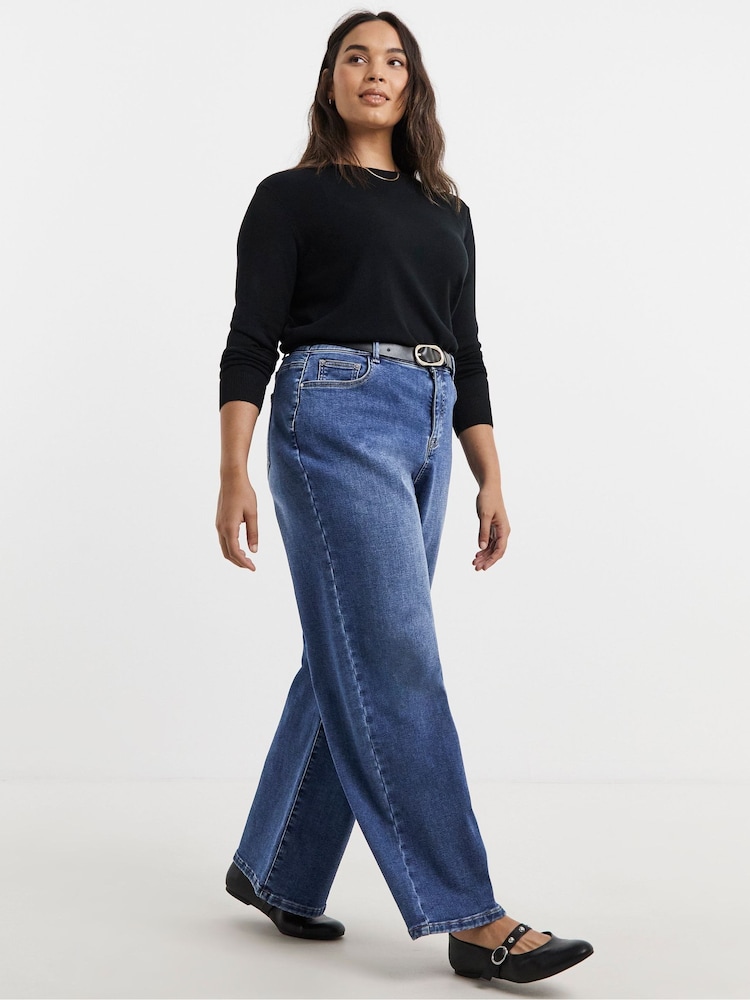 Simply Be Wide Leg Cosy Jeans - Bild 1 von 4