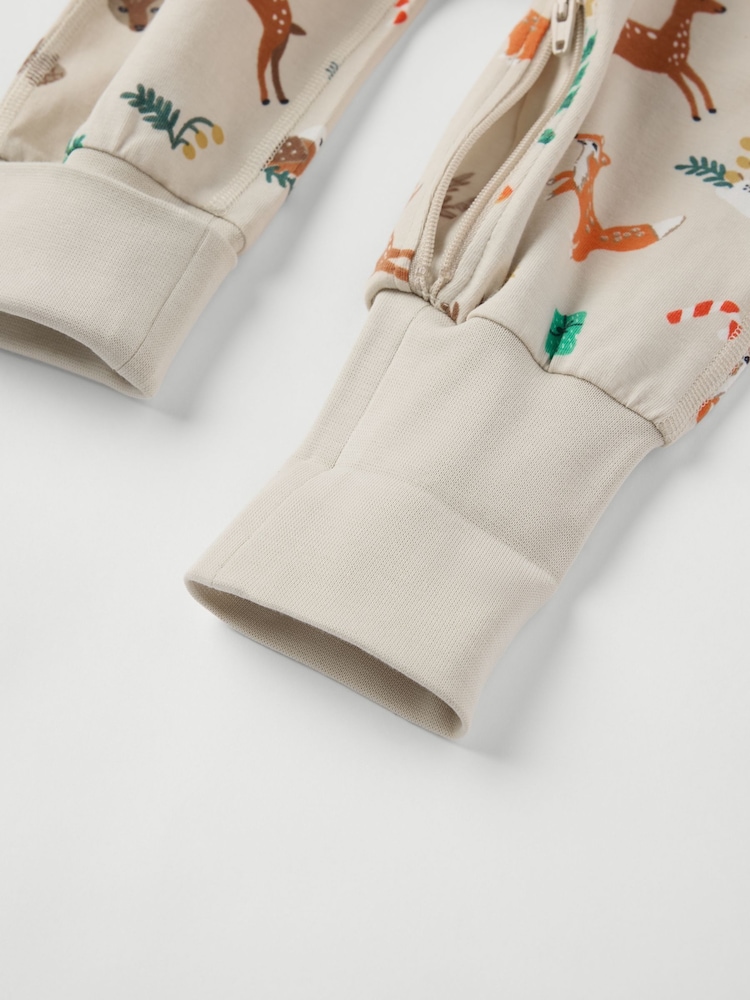 Polarn O. Pyret Natural Nude Printed Sleepsuit - Image 5 of 5 Polarn O. Pyret Natural Nude Printed Sleepsuit - Image 5 of 5