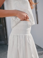 Ecru Crochet Trim Maxi Skirt - Image 5 of 8