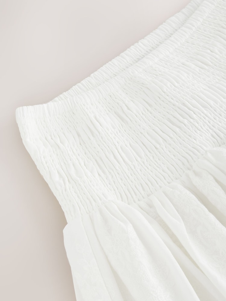 Ecru Crochet Trim Maxi Skirt - Image 8 of 8