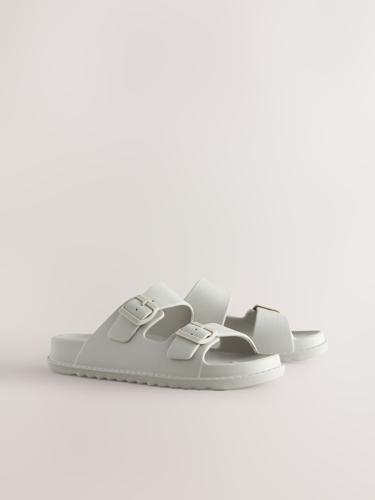 Neutral Two Buckle EVA Sandals - Image 1 of 5 Neutral Two Buckle EVA Sandals - Image 1 of 5