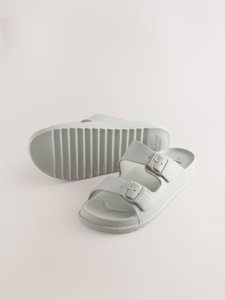 Neutral Two Buckle EVA Sandals - Image 5 of 5 Neutral Two Buckle EVA Sandals - Image 5 of 5