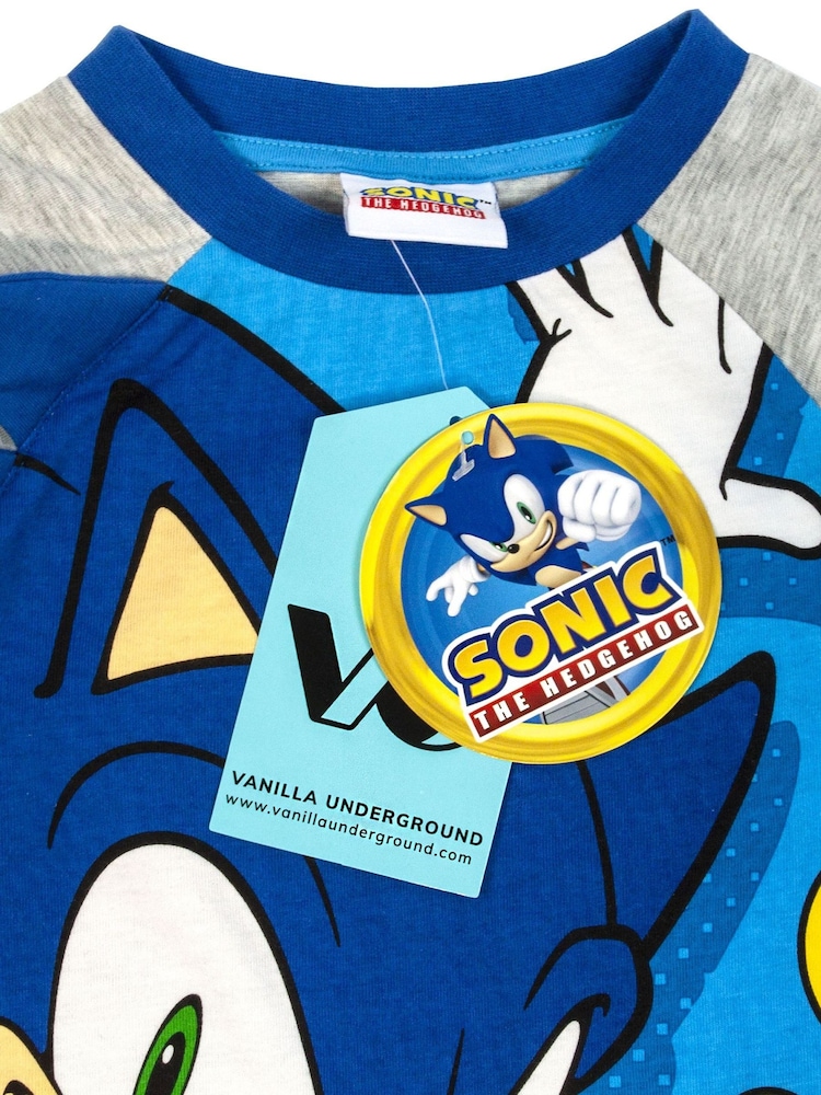 Vanilla Underground Blue Sonic The Hedgehog Long Sleeve Leg Pyjamas Set - Image 6 of 6 Vanilla Underground Blue Sonic The Hedgehog Long Sleeve Leg Pyjamas Set - Image 6 of 6
