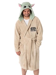 Vanilla Underground Brown Star Wars Grogu Hooded Bath Robe - Image 1 of 6