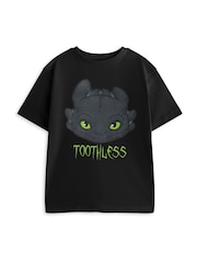 Vanilla Underground Black How To Train Your Dragon Toothless Short Sleeved T-Shirt - Image 1 of 6