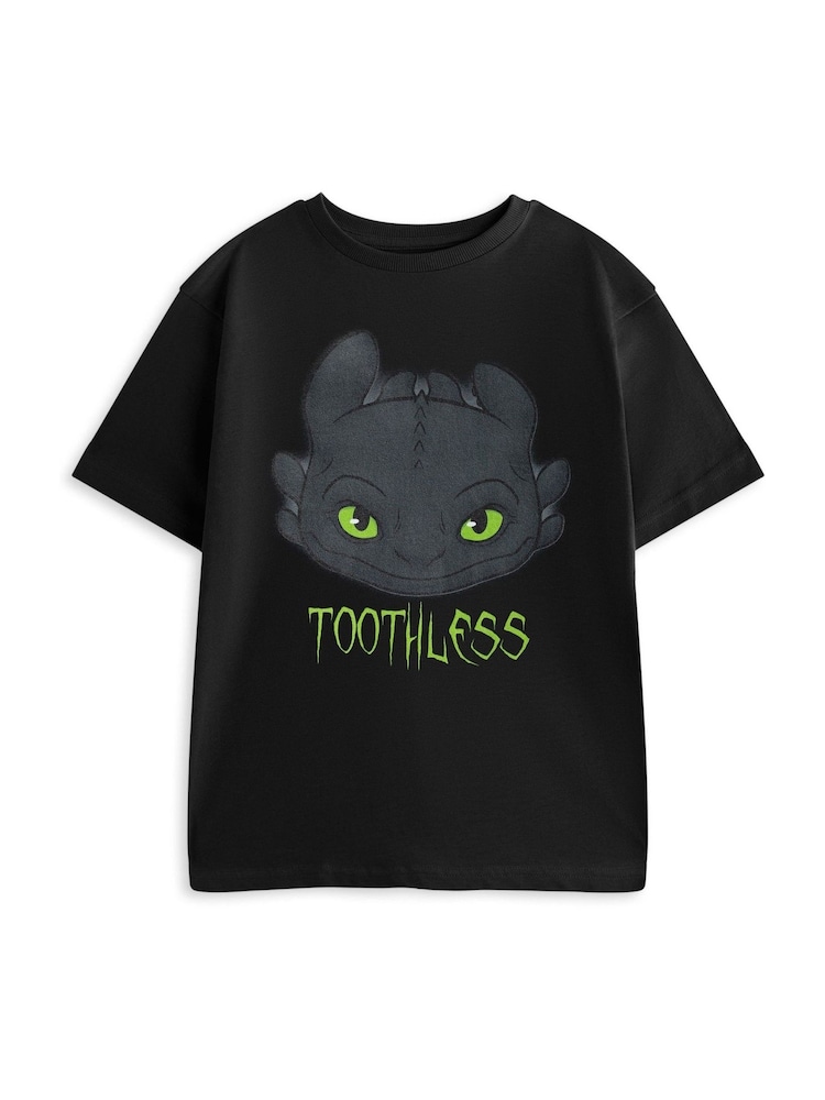 Vanilla Underground Black How To Train Your Dragon Toothless Short Sleeved T-Shirt - Image 1 of 6