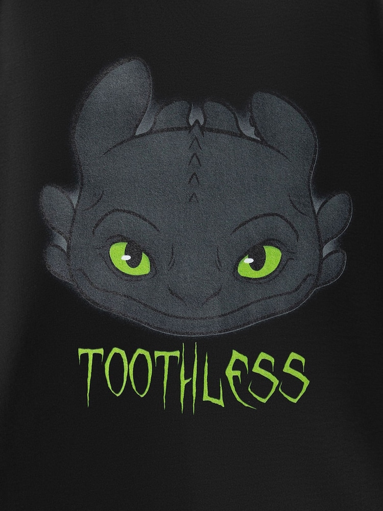 Vanilla Underground Black How To Train Your Dragon Toothless Short Sleeved T-Shirt - Image 6 of 6