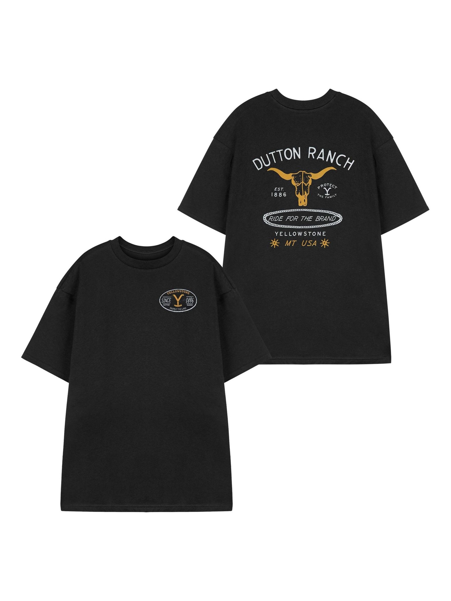 Vanilla Underground Men's Black Yellowstone Short Sleeved T-Shirt - Image 3