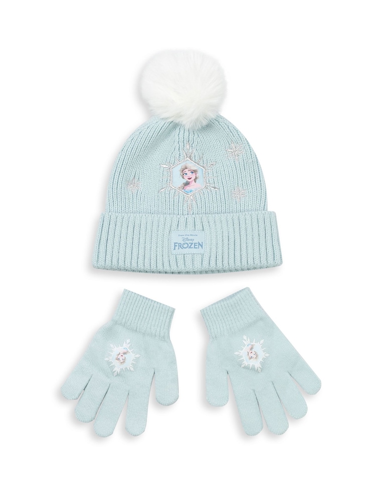 Vanilla Underground Blue Disney Frozen Beanie and Gloves Set - Image 1 of 6 Vanilla Underground Blue Disney Frozen Beanie and Gloves Set - Image 1 of 6