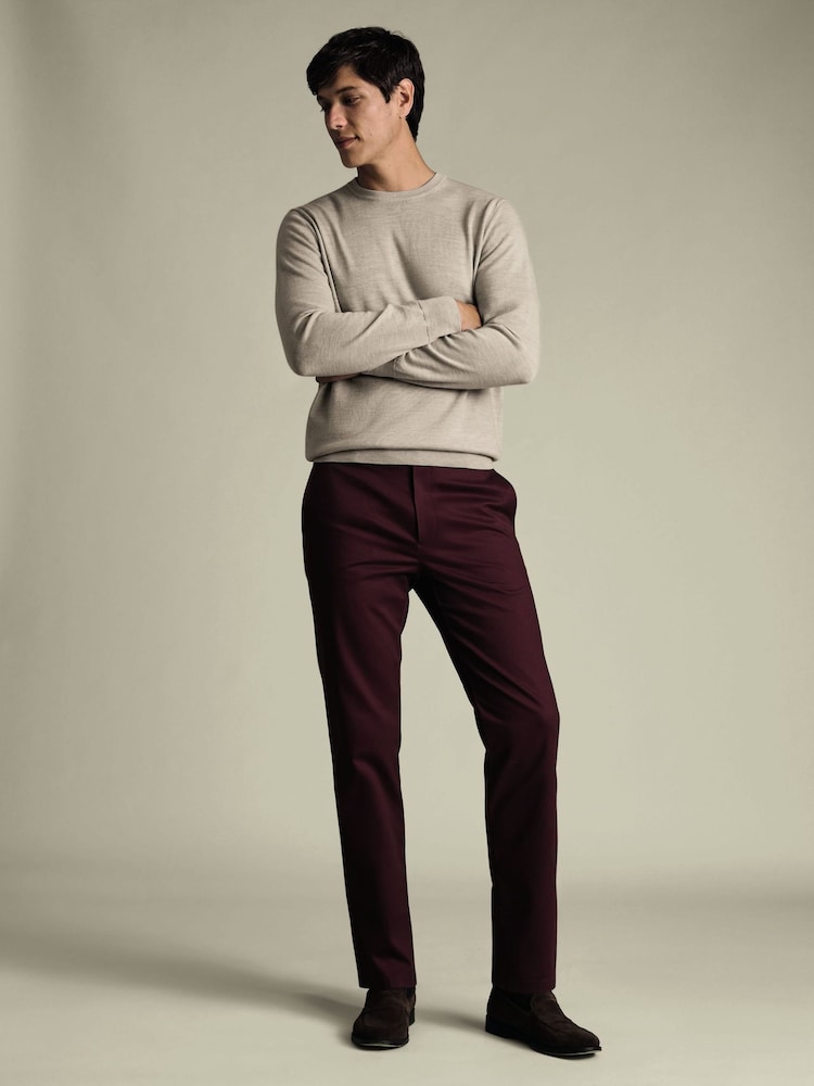 Charles Tyrwhitt Purple Dark Slim Fit Ultimate Non-Iron Chinos - Image 2 of 5 Charles Tyrwhitt Purple Dark Slim Fit Ultimate Non-Iron Chinos - Image 2 of 5