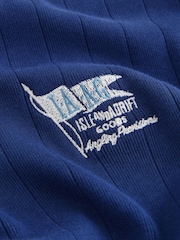 Blue EDIT Graphic Ringer T-Shirt - Image 3 of 3