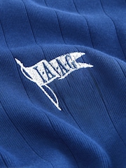 Blue EDIT Graphic Ringer T-Shirt - Image 8 of 8