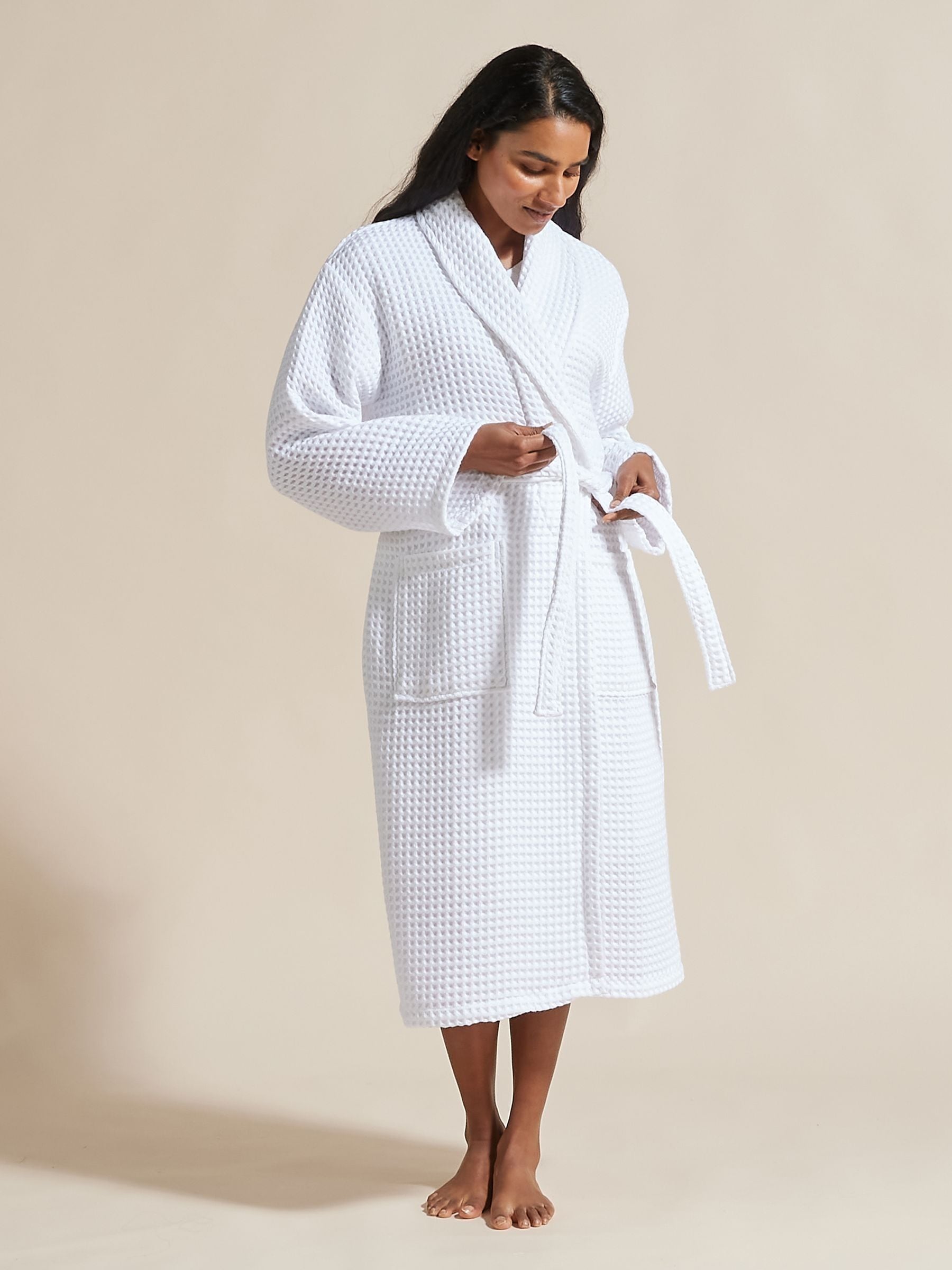 Christy Waffle Bath Robe | Luxury Dressing Gown | Quick Dry, Silky | Lightweight 415GSM Womens Bathrobe | Kimono Waffle Design - Image 4