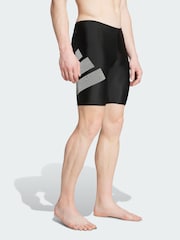 adidas Black Big Bars Swim Jammers - Image 1 of 5
