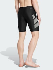 adidas Black Big Bars Swim Jammers - Image 2 of 5
