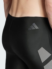 adidas Black Big Bars Swim Jammers - Image 4 of 5