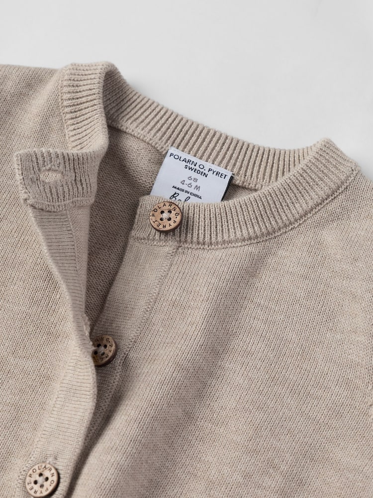 Polarn O. Pyret Natural Cardigan - Image 2 of 3 Polarn O. Pyret Natural Cardigan - Image 2 of 3
