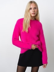 French Connection Pink Lucile Mock Neck Jumper - Image 1 of 6