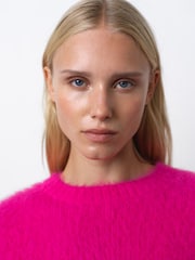 French Connection Pink Lucile Mock Neck Jumper - Image 3 of 6