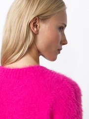French Connection Pink Lucile Mock Neck Jumper - Image 5 of 6