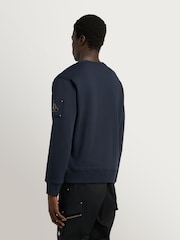 Moose Knuckles Blue Hartsfield Crew Neck Sweatshirt - Image 2 of 8
