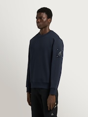 Moose Knuckles Blue Hartsfield Crew Neck Sweatshirt - Image 4 of 8