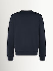 Moose Knuckles Blue Hartsfield Crew Neck Sweatshirt - Image 7 of 8