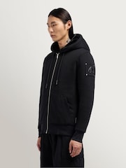 Moose Knuckles Black Classic Bunny Hoodie with Faux Fur Liner - Image 1 of 6