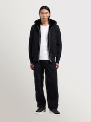 Moose Knuckles Black Classic Bunny Hoodie with Faux Fur Liner - Image 2 of 6