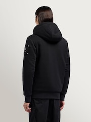 Moose Knuckles Black Classic Bunny Hoodie with Faux Fur Liner - Image 3 of 6